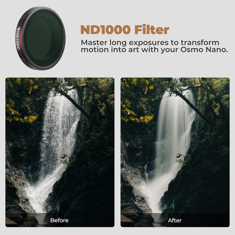 FreeWell فلتر ND1000 لجهاز DJI Osmo Nano – قوة التعريض الطويل - Image 2